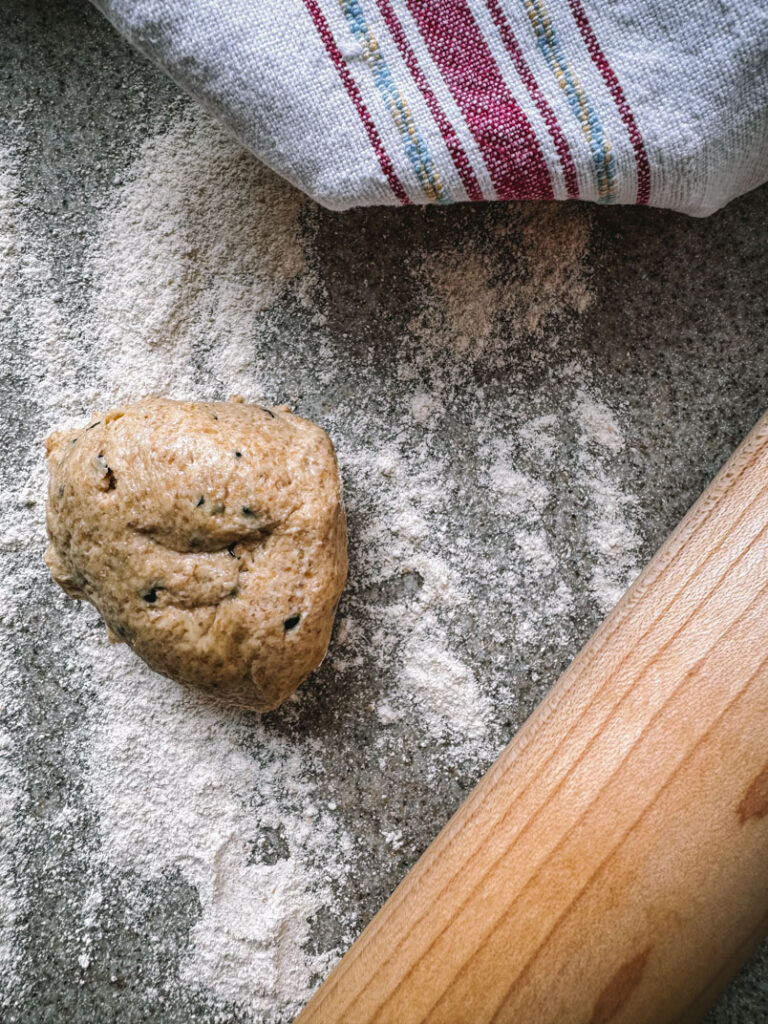 Roll Einkorn Sourdough Flatbread roll out einkorn sourdough flatbread