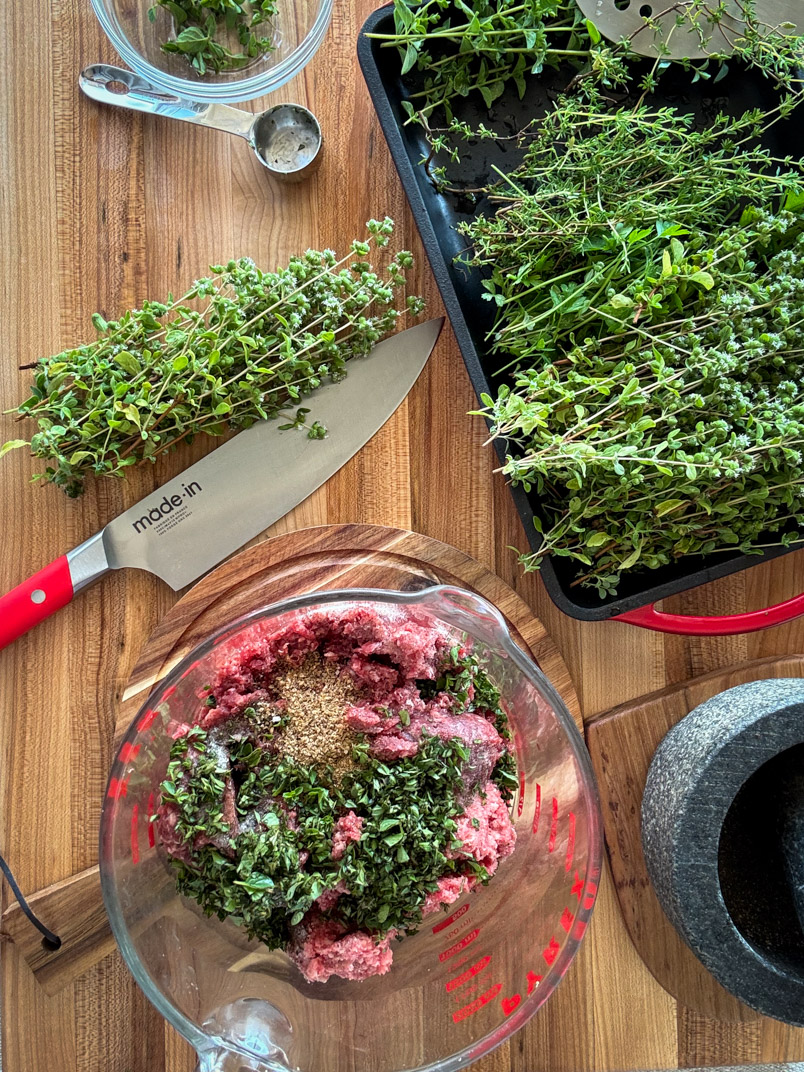 fresh herbs for mediterranean meatballs fresh herbs for mediterranean meatballs
