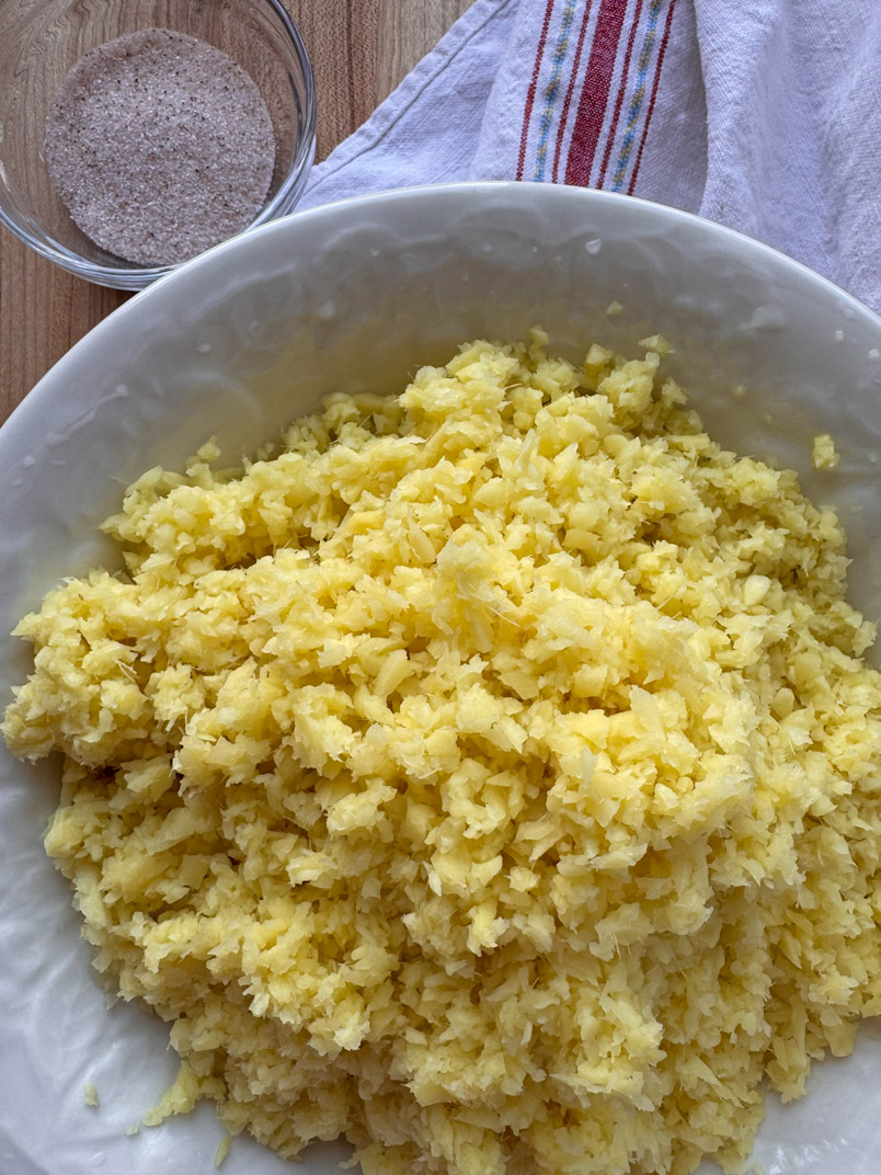 ginger root chopped fine for a fermented ginger relish