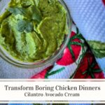 Transform Boring Chicken Dinners with Cilantro Avocado Cream Dip