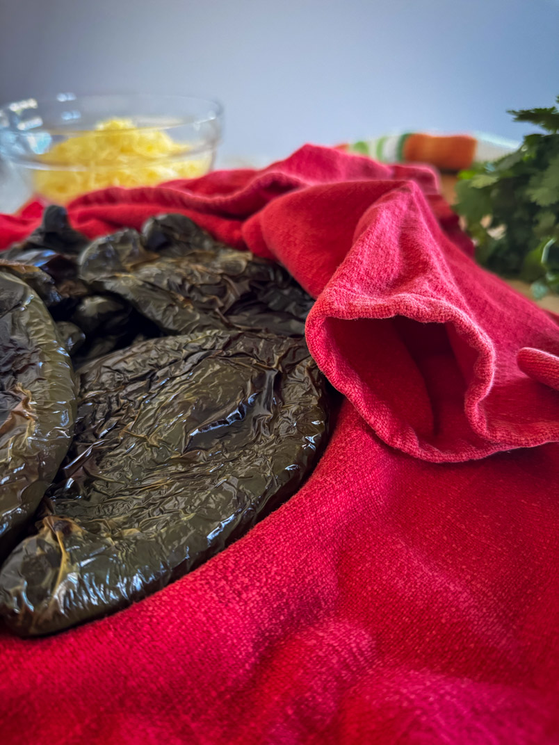 poblano peppers for peeling