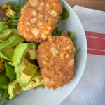 healthy baked salmon fish sticks with ghee and mozzarella