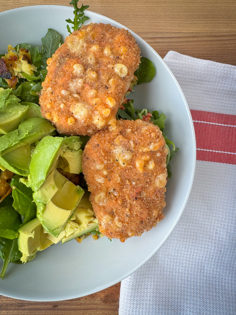 healthy baked salmon fish sticks with ghee and mozzarella