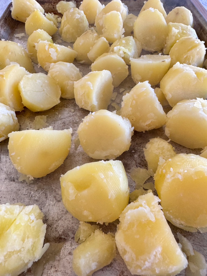 steamed potatoes