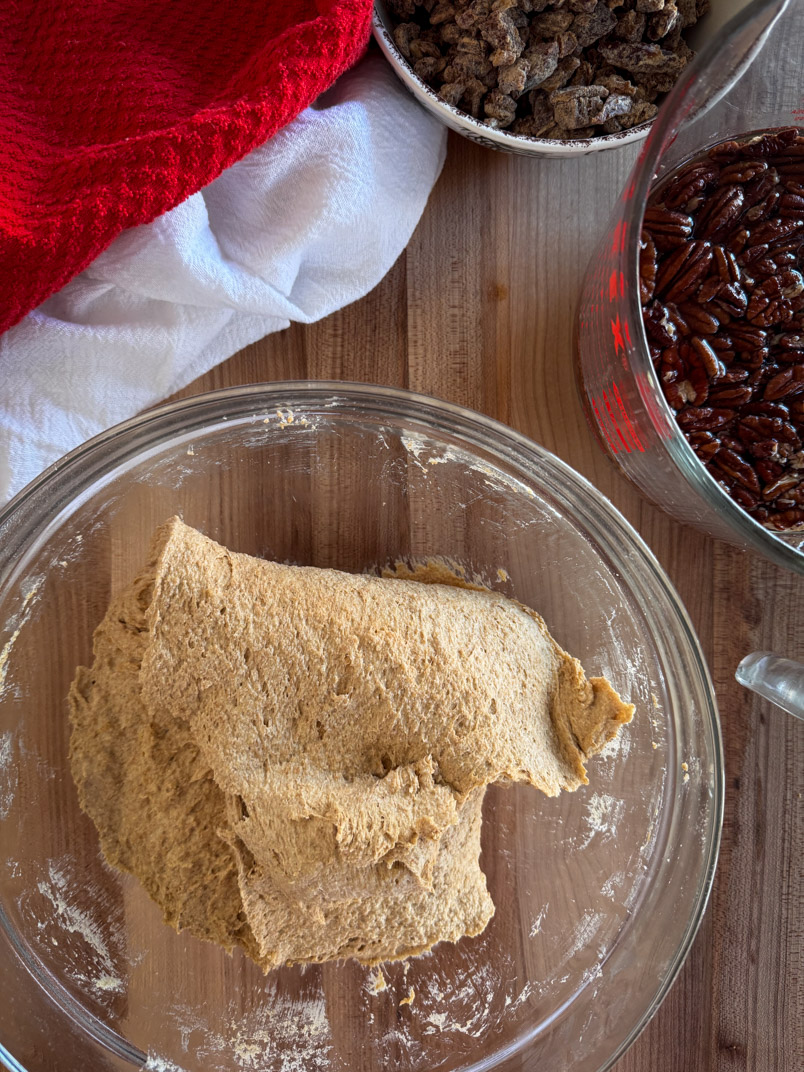 folded einkorn sourdough