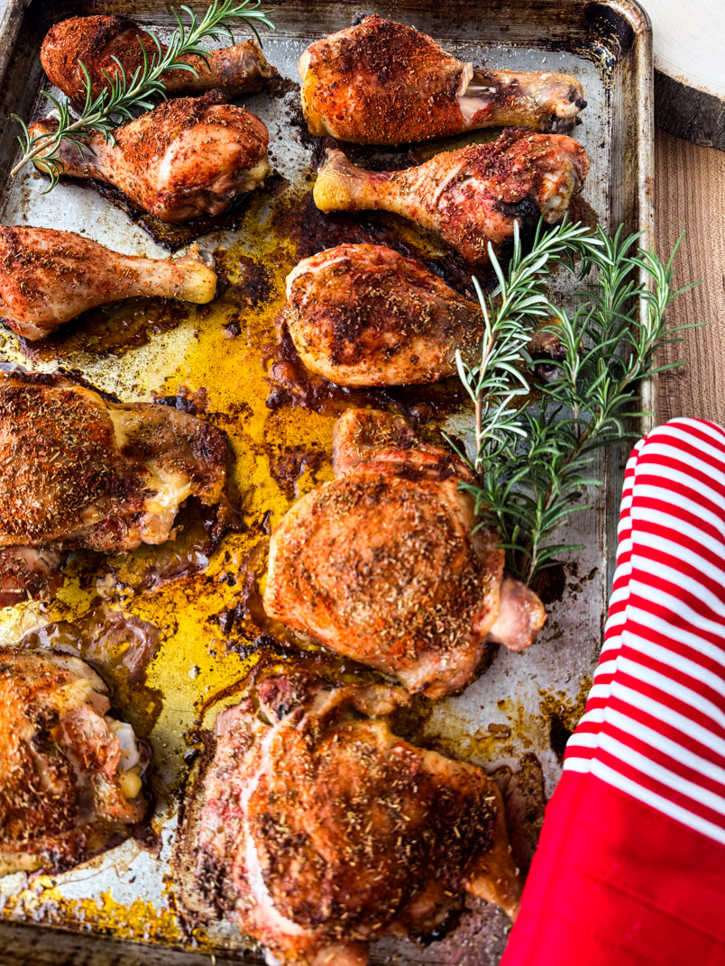 baking rosemary chicken drumsticks and thighs baking rosemary chicken drumsticks and thighs
