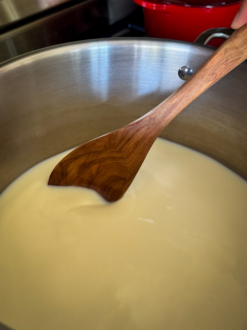 heating the milk for making yogurt