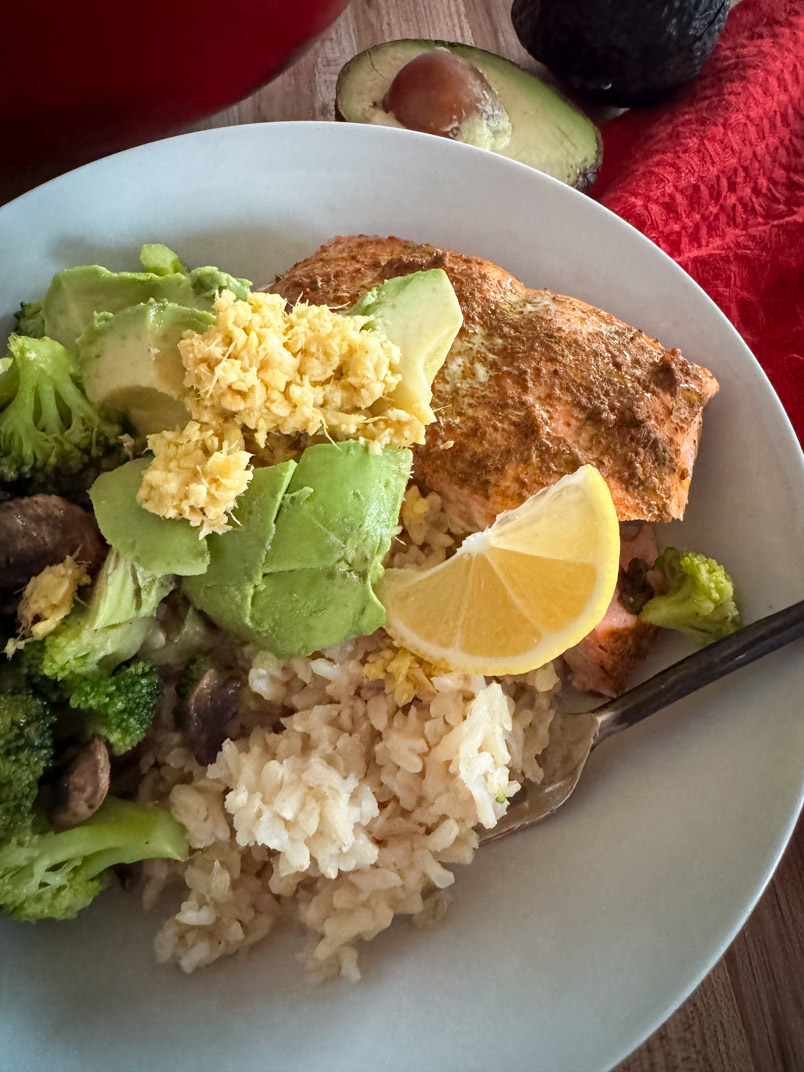 rice bowl with salmon recipe