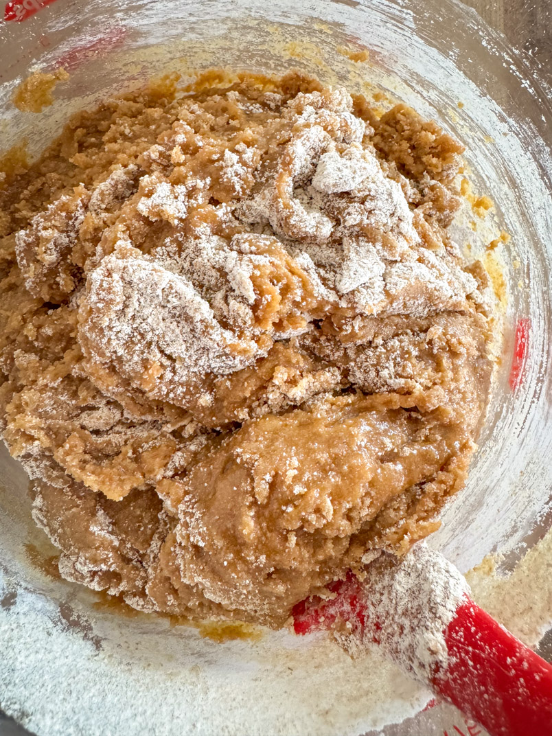 fresh milled einkorn wheat cookie dough