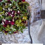 roasted broccoli and beet salad pinterest image